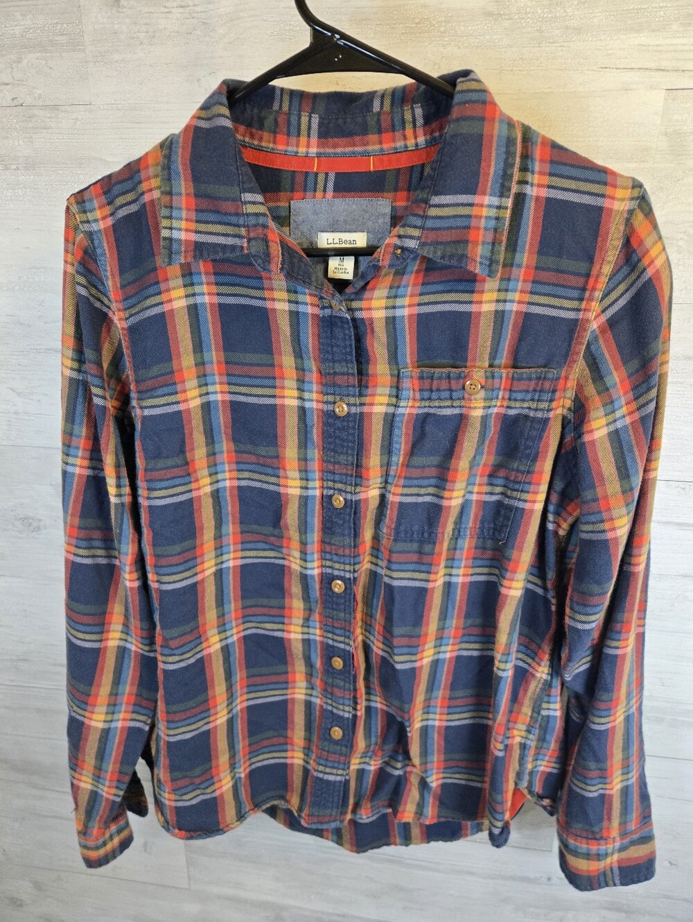 L.L. Bean Mens Plaid Button-Up Shirt